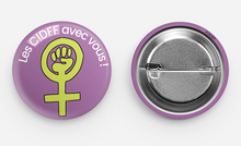 Charger l&#39;image dans la galerie, Badges 38 mm &quot;Les CIDFF avec vous&quot; - Vendus par lots