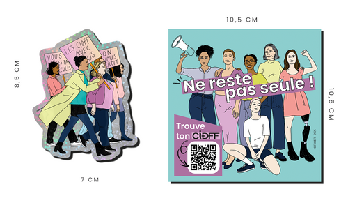 Autocollants grand format novembre 2025 - Vendus par lots - Deux visuels